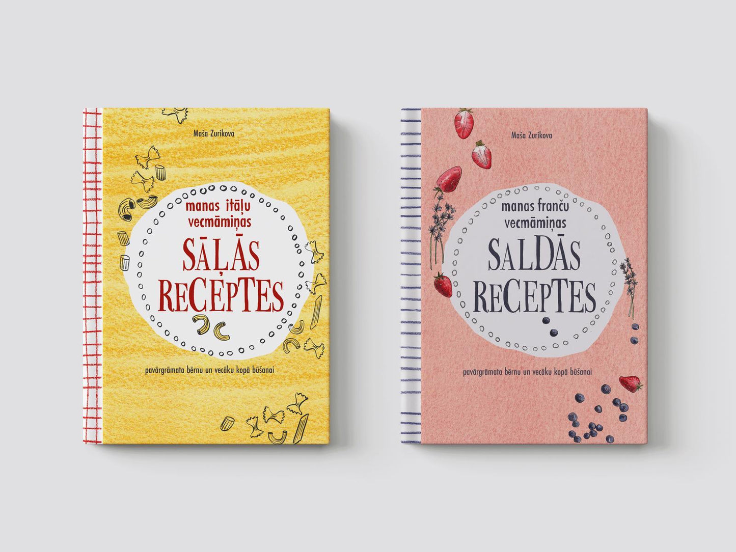 Grāmatu komplekts itāļu sāļajām un franču saldajām receptēm