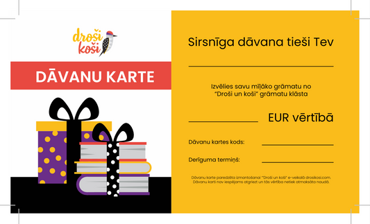 Droši koši dāvanu karte fiziskā formātā